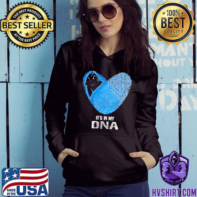 Official Carolina Panthers And North Carolina Tar Heels Heart It's In My  Dna 2023 shirt, hoodie, sweater, long sleeve and tank top