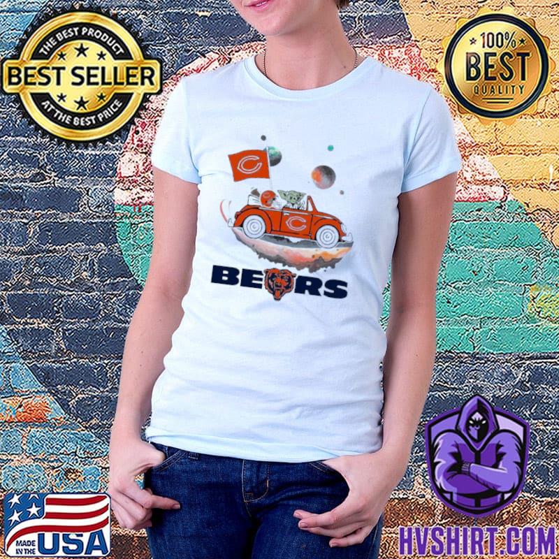 Chicago Bears Master Yoda Driving Car Universe Star Wars Shirt