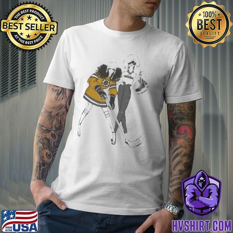 Official g III 4Her By Carl Banks White Boston Bruins Hockey Girls T Shirt  - Limotees