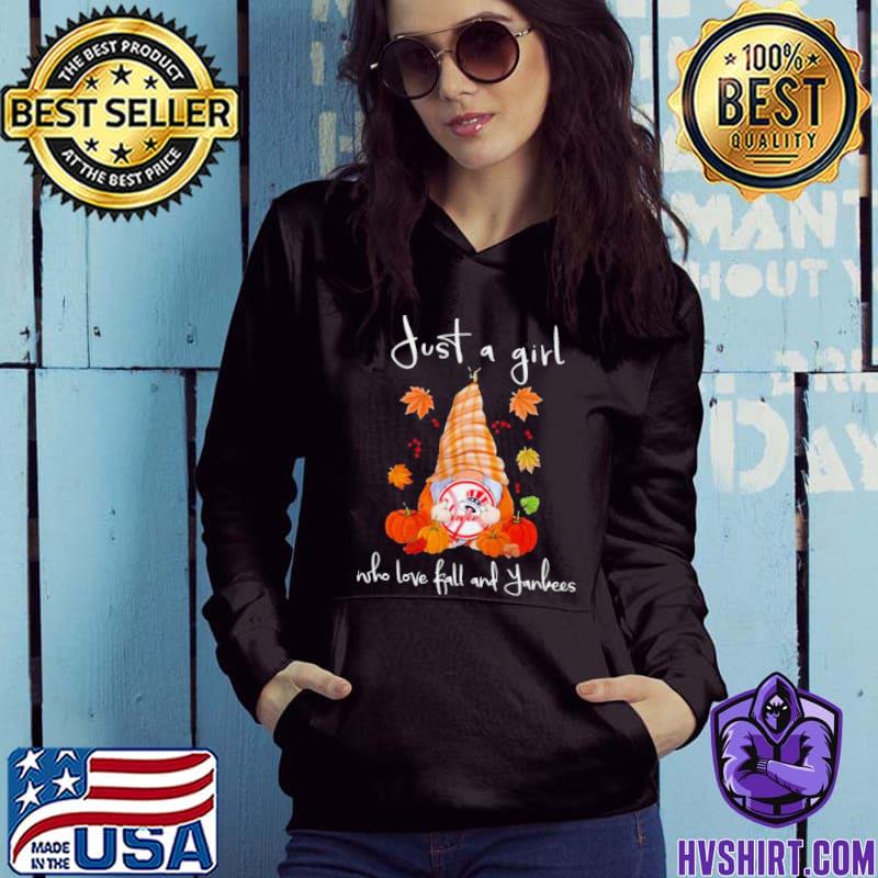 Official Gnome hug new york yankees just a girl who love ball and yankees  2023 T-shirt, hoodie, tank top, sweater and long sleeve t-shirt