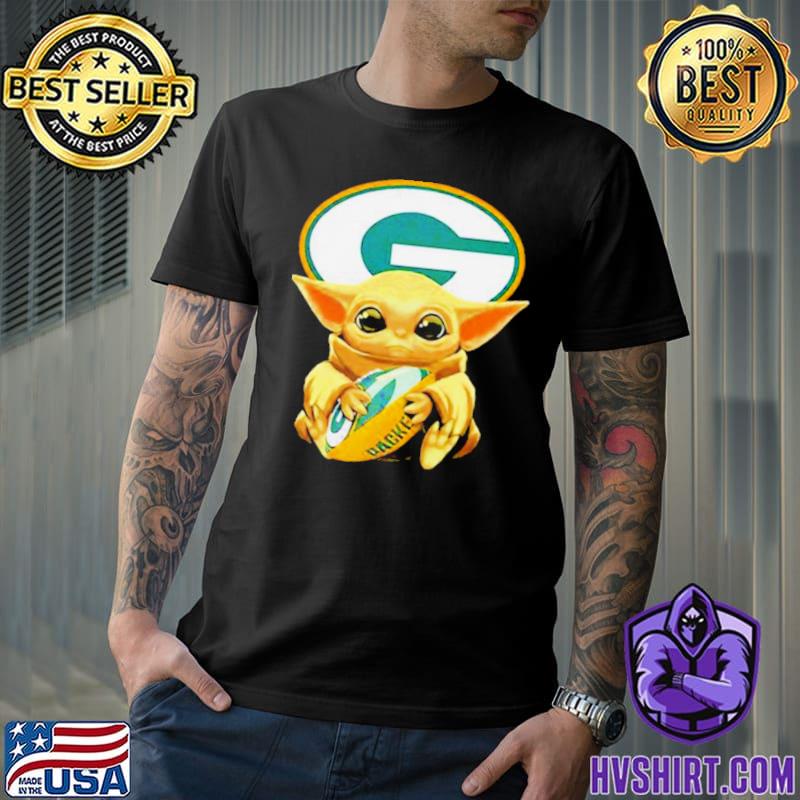 Baby Yoda Hug Heart Green Bay Packers And Chicago Cubs Love You I Do Shirt,Sweater,  Hoodie, And Long Sleeved, Ladies, Tank Top