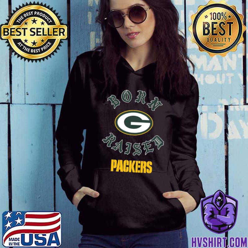 Unisex Born x Raised Black Green Bay Packers T-Shirt