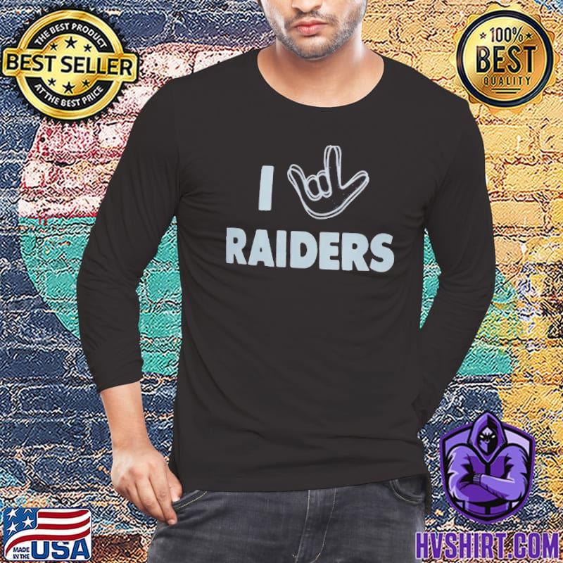 Las Vegas Raiders The NFL ASL Collection By Love Sign Tri-Blend Shirt -  Guineashirt Premium ™ LLC