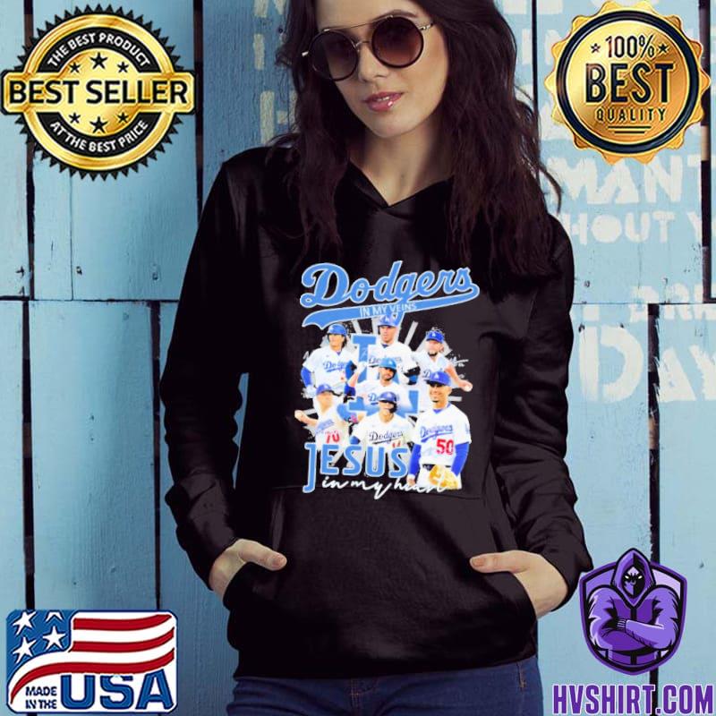 Dodgers In My Veins Jesus In My Heart 2023 Signatures T Shirt