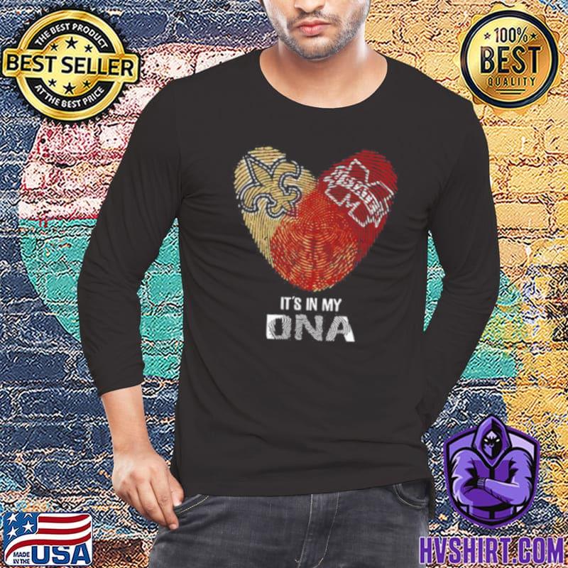 Its In My DNA Saints T-Shirt Jersey Black