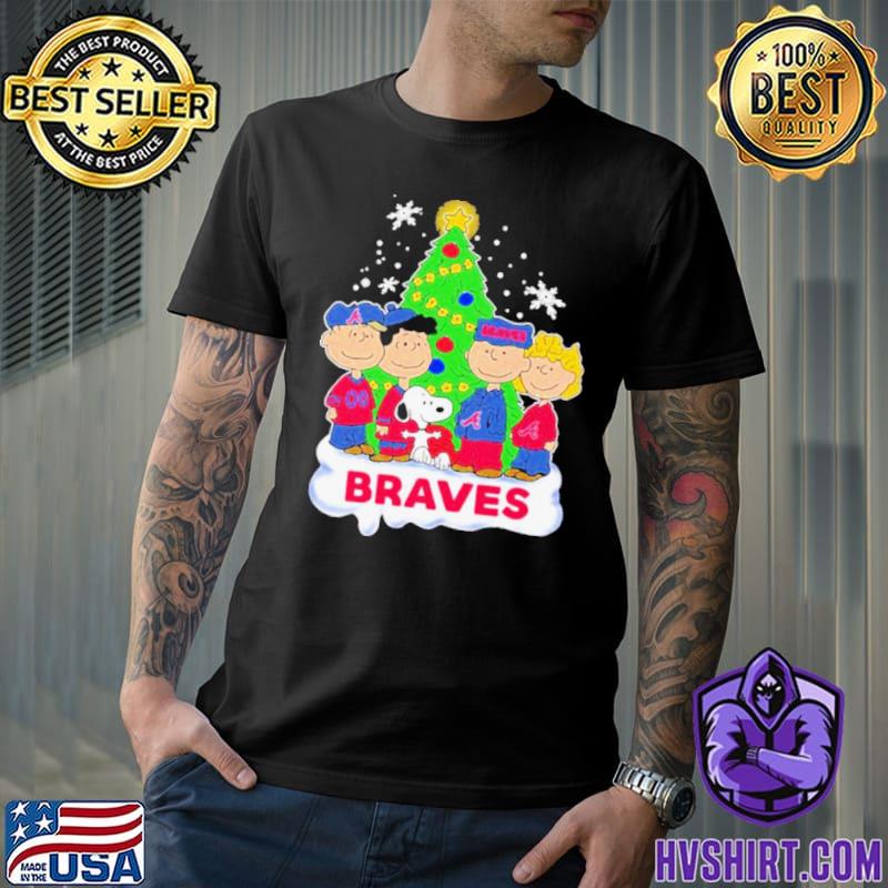 Snoopy And Friends Walking Atlanta Braves Shirt - High-Quality Printed Brand