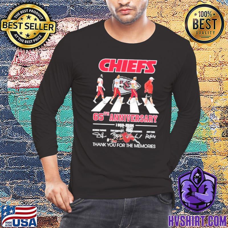 NEW 65 Anniversay 1959-2024 Kansas City Chiefs Thank You For The Memories  Unisex T-Shirt