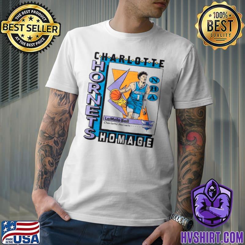 Charlotte Hornets Trading Card Lamelo Ball Homage Retro Shirt -  Reallgraphics