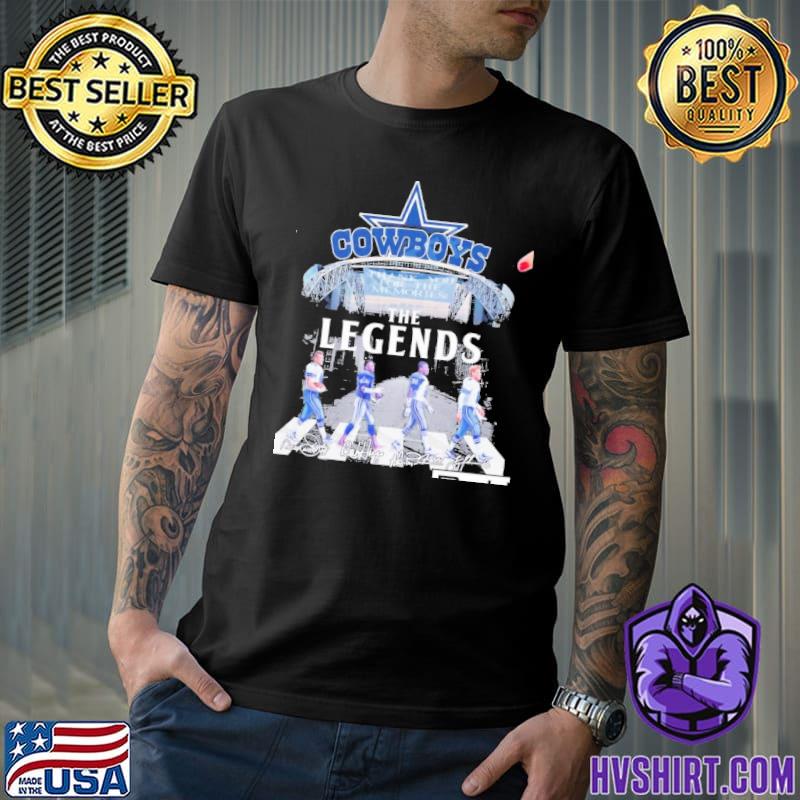 Dallas Cowboys Team Abbey Road 62 Years 1960 2022 Signatures Thank You For  The Memories Shirt - Tentenshirts