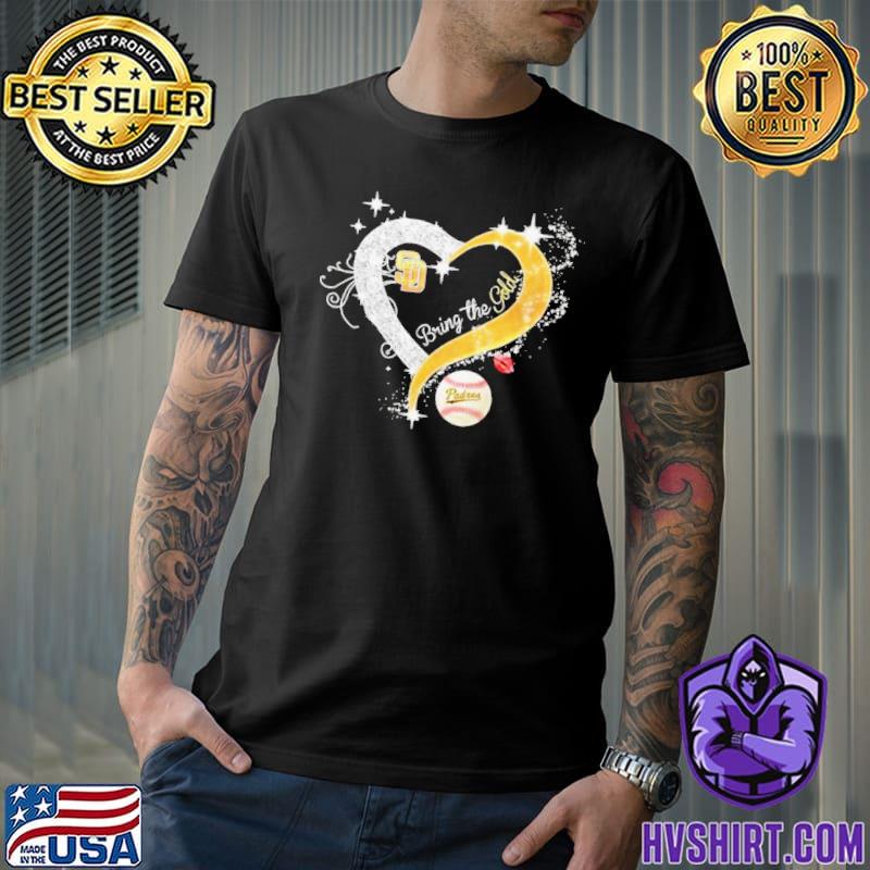 San Diego Padres Bring the Gold Heart love 2023 Shirt, hoodie