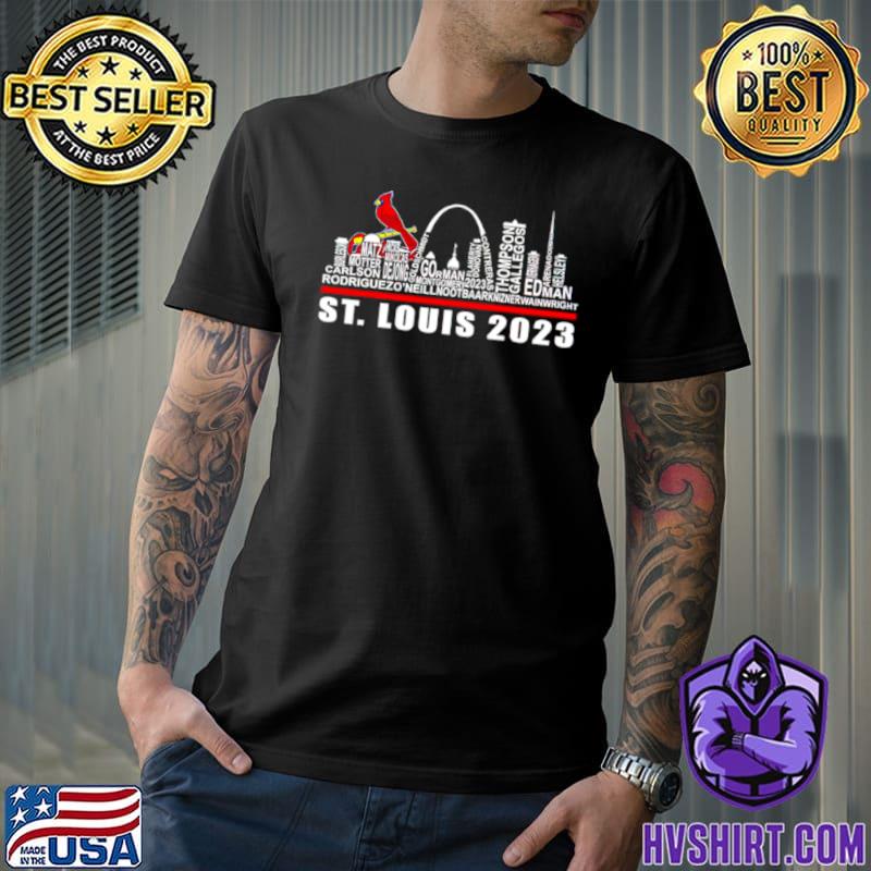 Vintage St.Louis Skyline Baseball Cardinal Party For Gameday Long Sleeve  T-Shirt