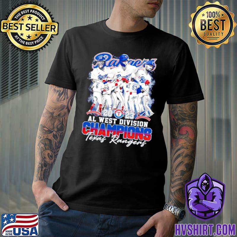 Official texas Rangers Al West Division Champions 2023 Players T-Shirt,  hoodie, tank top, sweater and long sleeve t-shirt